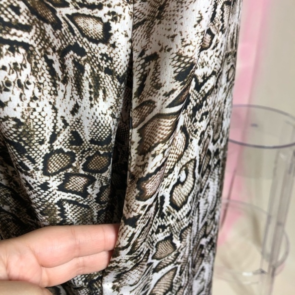H HALSTON Animal Print Tunic Snake Dress Shift - Picture 5 of 7